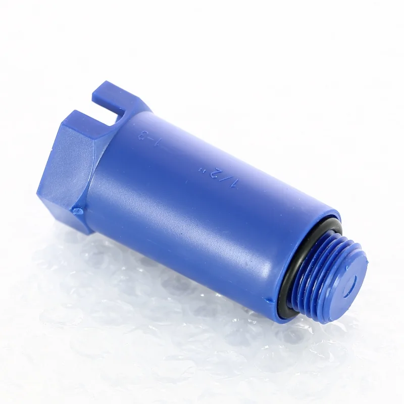 Заглушка монтажная Н 1/2" с прокладкой (синяя) - uni-fitt Uni-Fitt