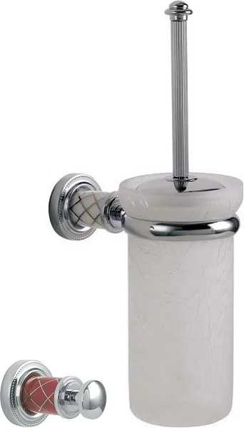 Boheme Ершик настенный (стекло) MURANO CHROME (рубиновое)_Комплект