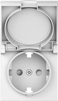 Donel A07 матовый белый накладка для розетки Schuko с заземлением, с крышкой, 16A 250 В~, серия DB