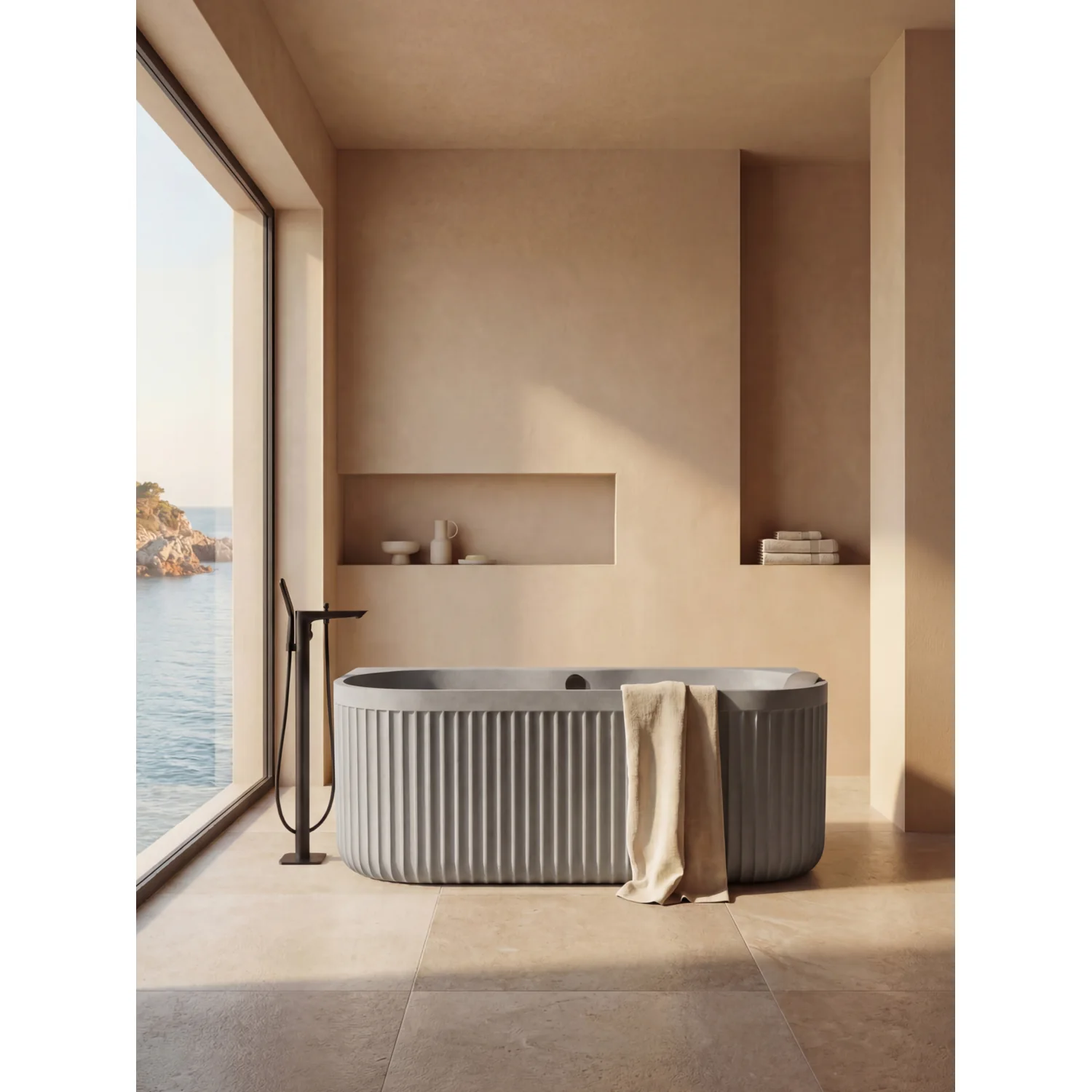 Ванна из искусственного камня AltroBagno Fabiana 090209 Cement Grey