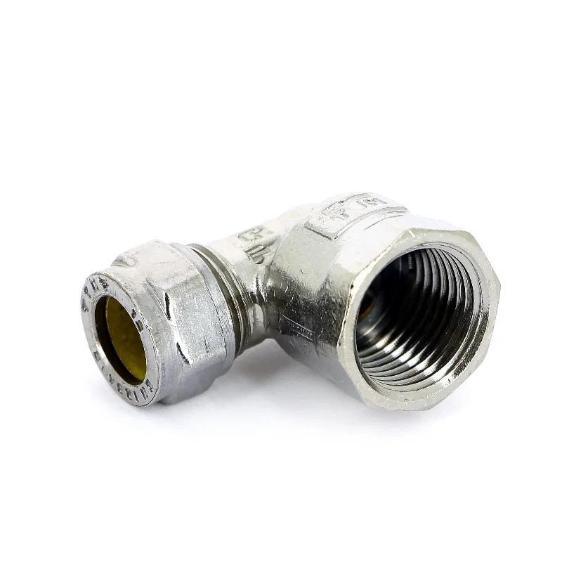 Угловое соединение Tiemme 15x1/2" В обжим хром 1130055
