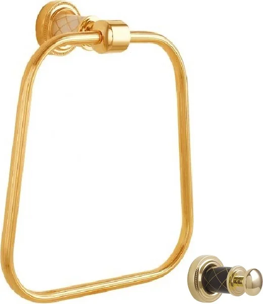 Boheme Держатель для полотенца (кругл.) MURANO GOLD (шоколад)_Комплект