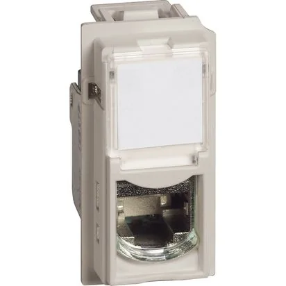 Bt LIVING NOW. Розетка компьютерная RJ45 cat6a STP 1 модуль.Цвет Песочный.