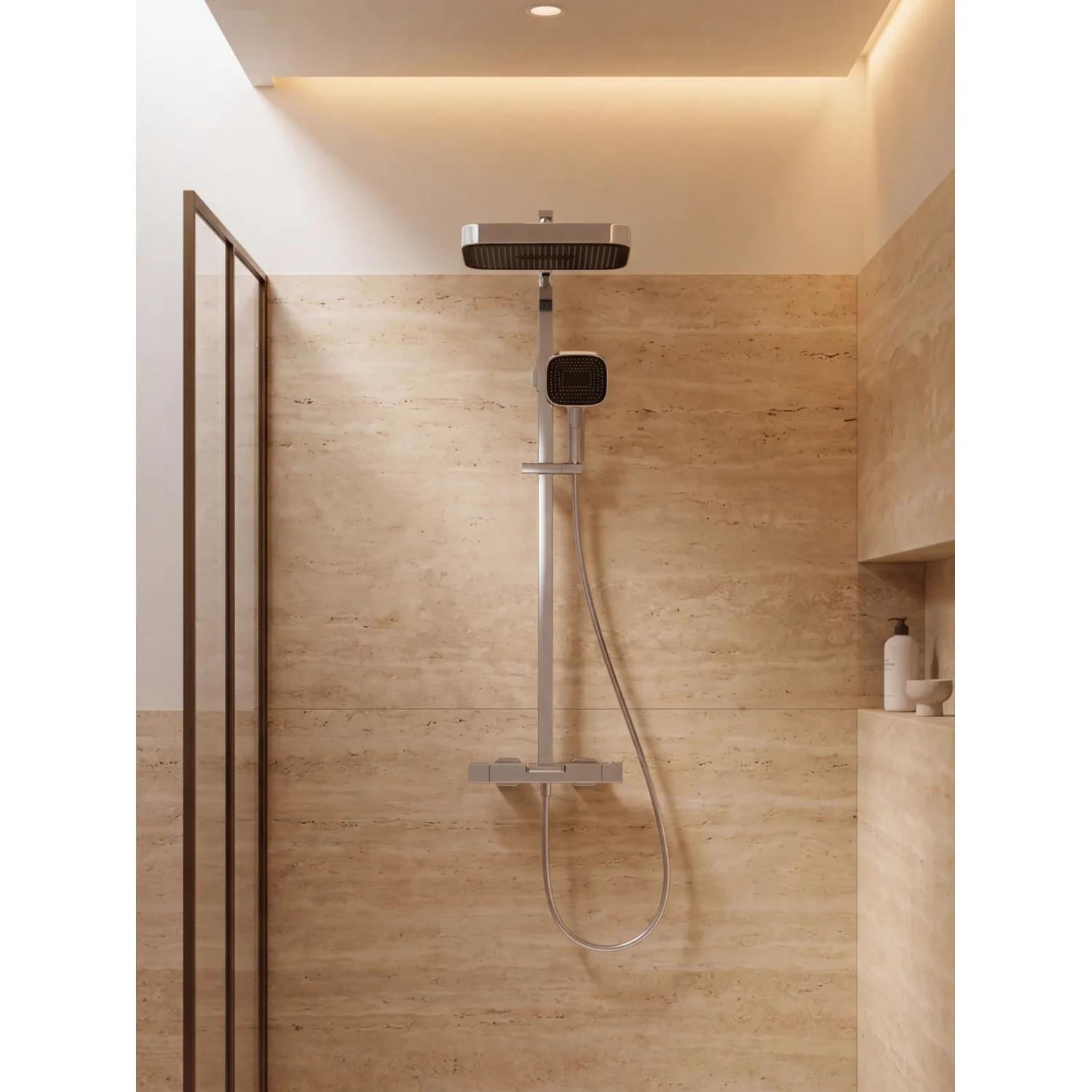 Душевая система с термостатом ALTROBAGNO Эгоиста (Egoista) 030436 Cr