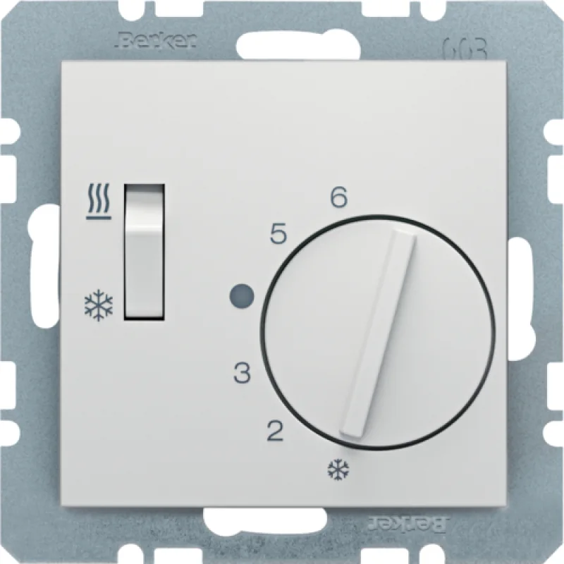 Терморегулятор для управления HVAC с центральной панелью, S.1/B.x, цвет: полярная белизна, матов