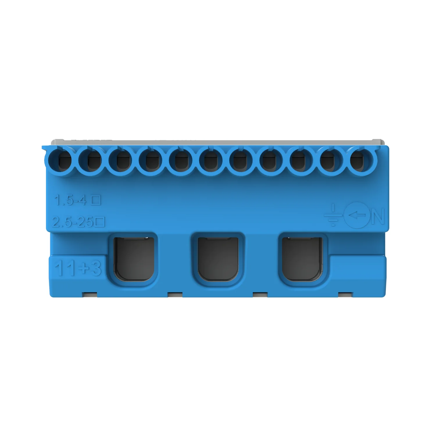 ZK113B Клеммник самозажимной (синий) ABB N11x4+3x25мм