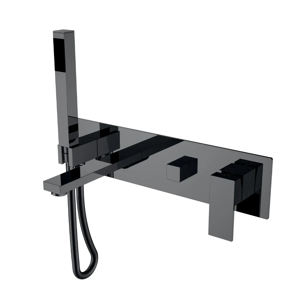 Boheme Смеситель для ванны встроенный QUBIC Shine Gun Metal