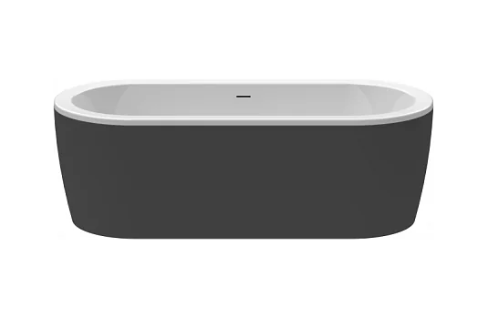 Передняя панель для акриловой ванны, чёрная матовая, SLIM CENTRAL-180-SCR-NERO CEZARES