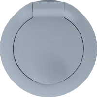 Donel D16 матовый серый Накладка для розетки Schuko с заземлением, с крышкой, 16A 250 В~