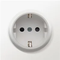 Donel R98 матовый жасмин накладка для розетки Schuko с заземляющим контактом с защитными шторками 16