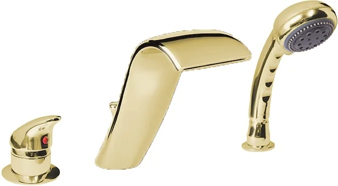 Boheme Смеситель для акриловой ванны, врезной AquaDesign, Cobra Золото