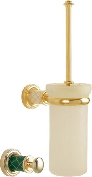 Boheme Ершик настенный (стекло) MURANO GOLD (бирюзовое)_Комплект