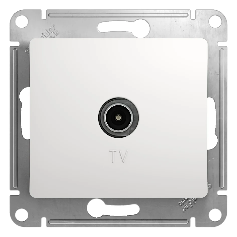 GLOSSA TV РОЗЕТКА оконечная 1DB, механизм, БЕЛЫЙ
