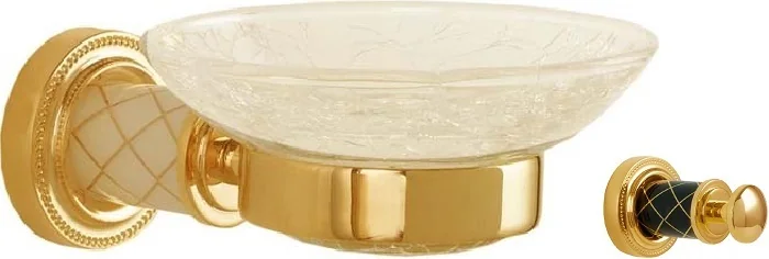 Boheme Мыльница MURANO GOLD (черное)_Комплект