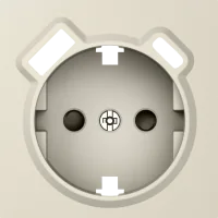 Donel A07 матовый кашемир накладка для розетки Schuko с зарядным устройством USB A+C,  со шторками 1