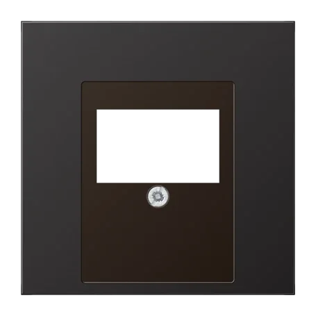 Крышка для ТАЕ и USB розеток, фиксация винтом; металл; dark; Aluminium