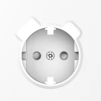 Donel S08 глянцевый белый накладка для розетки Schuko с зарядным устройством USB A+C,  со шторками 1