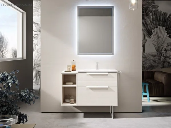 URBAN Шкаф подвесной с открытыми полками 55166 Grigio opaco, 30x46x62