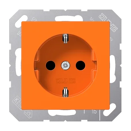 Штепсельная розетка SCHUKO 16A 250V~; термопласт; оранжевый