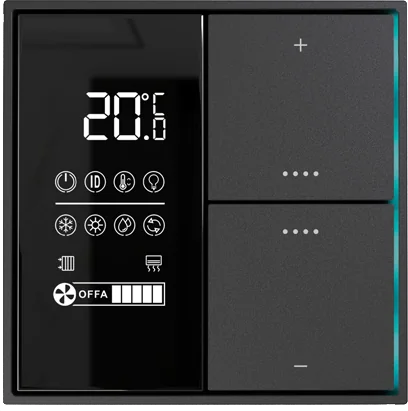 Donel Многофункциональный комнатный  термостат KNX,ЖК-экран, встроенный датчик температуры, метеорит