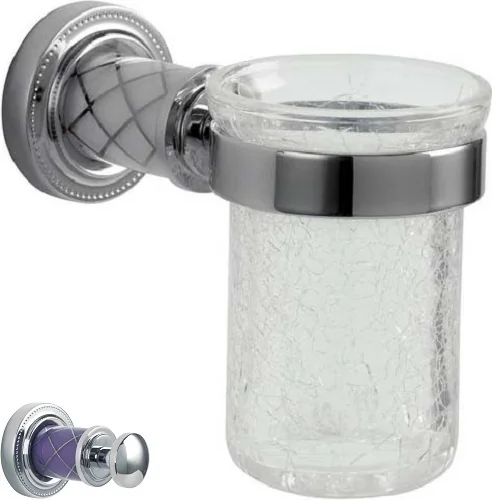 Boheme Стакан для зубных щеток MURANO CHROME (фиолетовое)_Комплект
