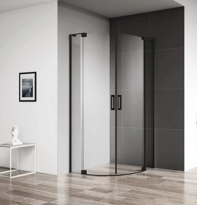 SLIDER-R-2-80/90-C-NERO Душевой уголок