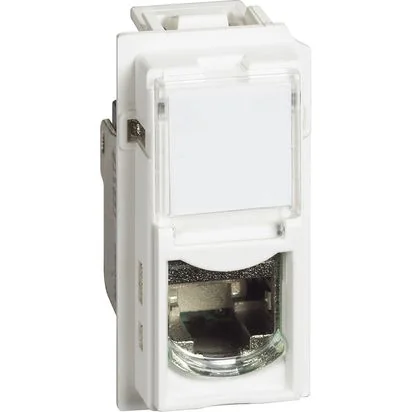 Bt LIVING NOW. Розетка компьютерная RJ45 cat6 STP 1 модуль.Цвет Белый.