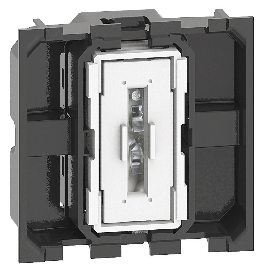 LIVING NOW. Кнопочный выключатель 10А автоматические клеммы 2 модуля.