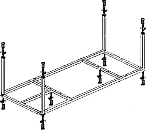 Металлический каркас для акриловой ванны  A42FT-190-90-MF