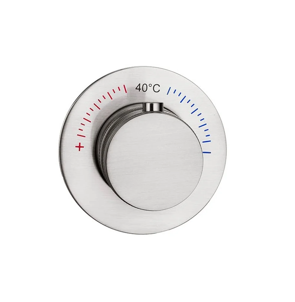 Смеситель встраиваемый термостат UNO NICKEL BRUSH 627-T-NB