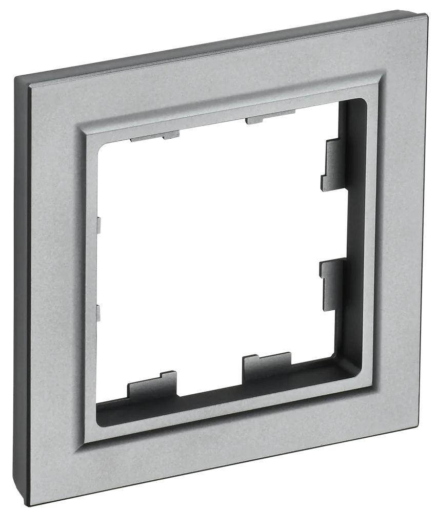 IEK BRITE BASE Сталь Рамка 1-м РУ-1-БрС