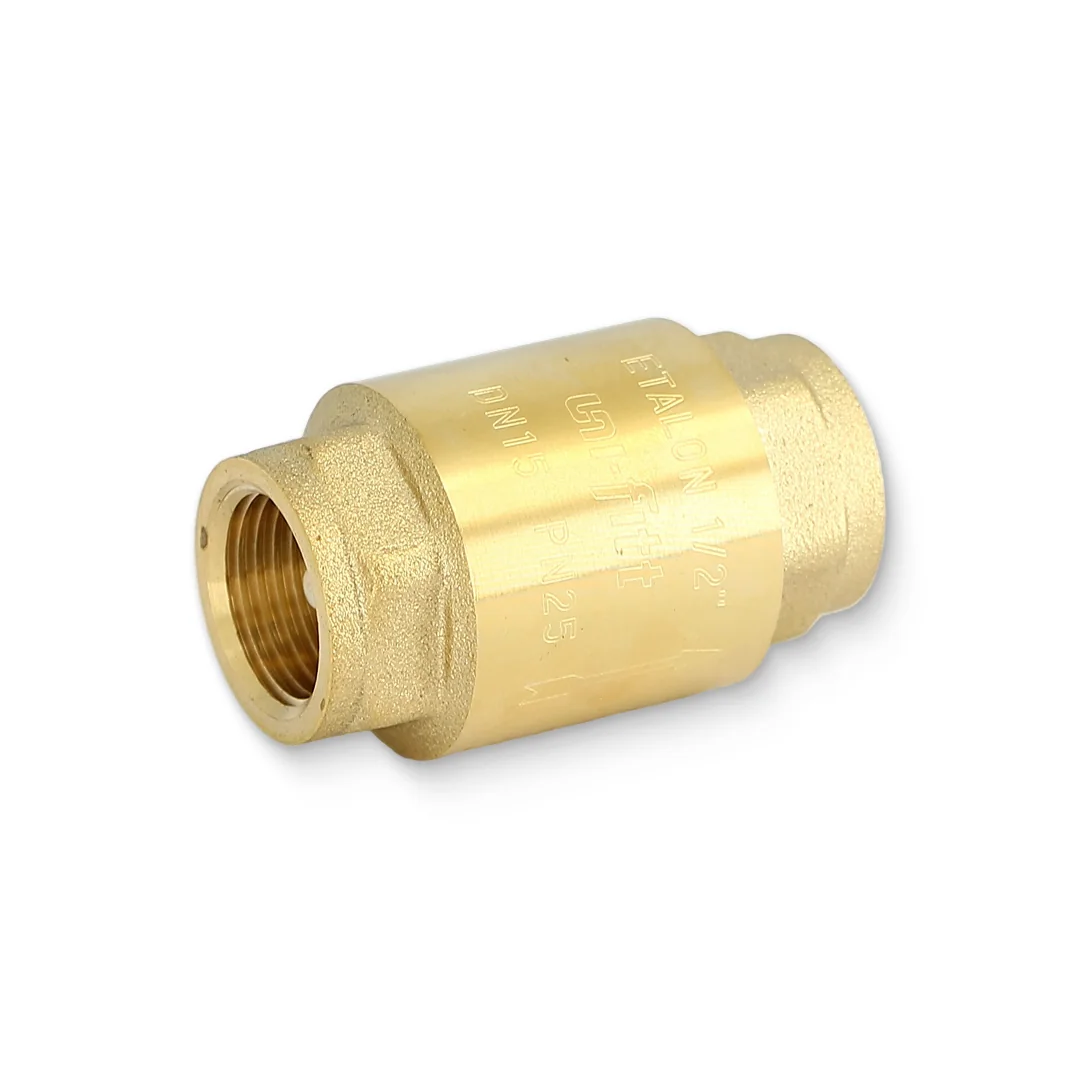 Клапан обратный BВ 1/2" ETALON пружинный с пластиковым затвором Uni-Fitt