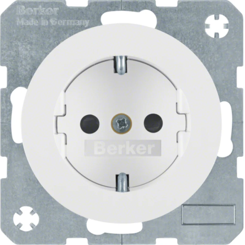 Berker Штепсельная розетка SCHUKO, R.1/R.3, цвет: полярная белизна