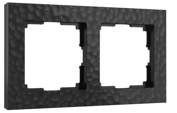 W0022408/ Рамка на 2 поста Hammer (черный)