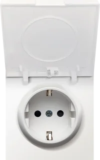 Donel R98 матовый жасмин накладка для розетки Schuko с большой крышкой, 16A 250 В~, серия DA