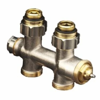 Узел присоединительный Multiblock T прямой, с преднастройкой 1/2"НР x 3/4"НР, Oventrop 1184083