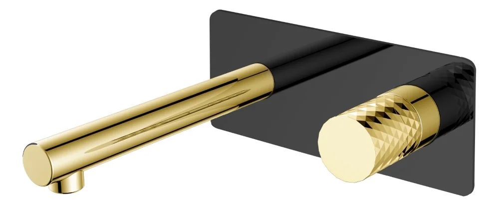Boheme Смеситель STICK из стены BLACK DIAMOND GOLD