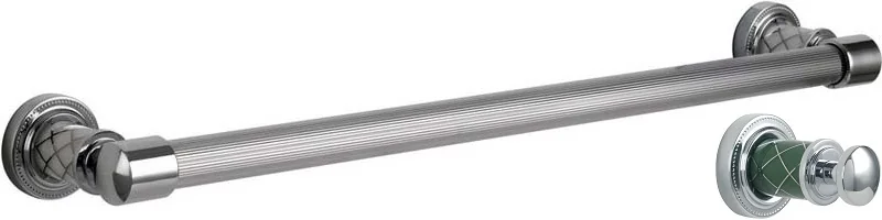 Boheme Держатель для полотенца MURANO CHROME (бирюзовое)_Комплект