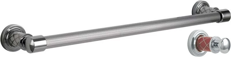 Boheme Держатель для полотенца MURANO CHROME (рубиновое)_Комплект