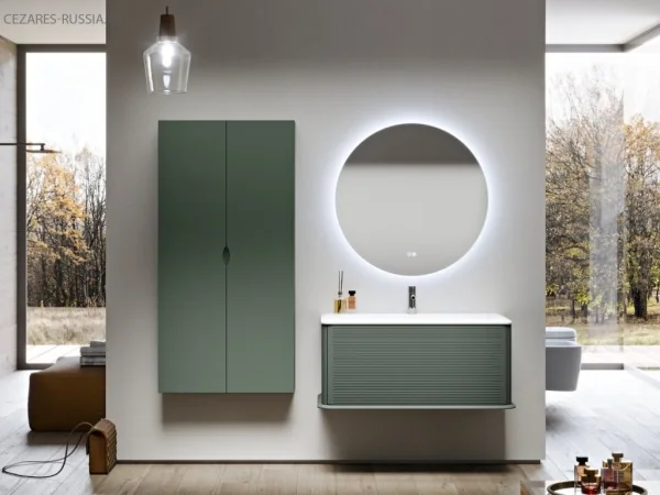 IDRA Тумба подвесная под раковину с выдвижным ящиком, 55809 Rovere Tabacco, 98x50x42