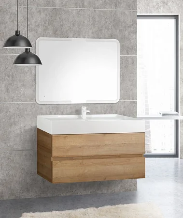 MOLVENO 46 База под раковину подвесная с 2 выкатными ящ, Noce Nature, 1000x460x500, MOLVENO 46-100-2