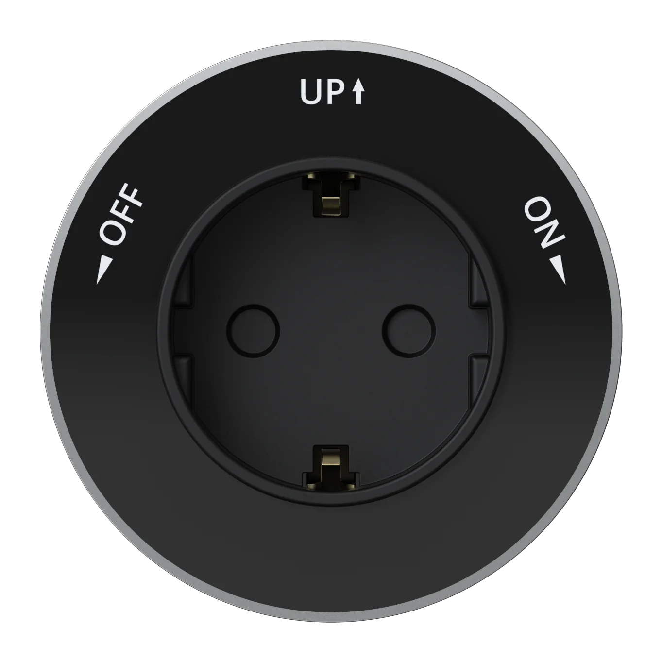 Systeme Electric MultiTrack Антрацит Розетка 2К+З круглая 16А/250В