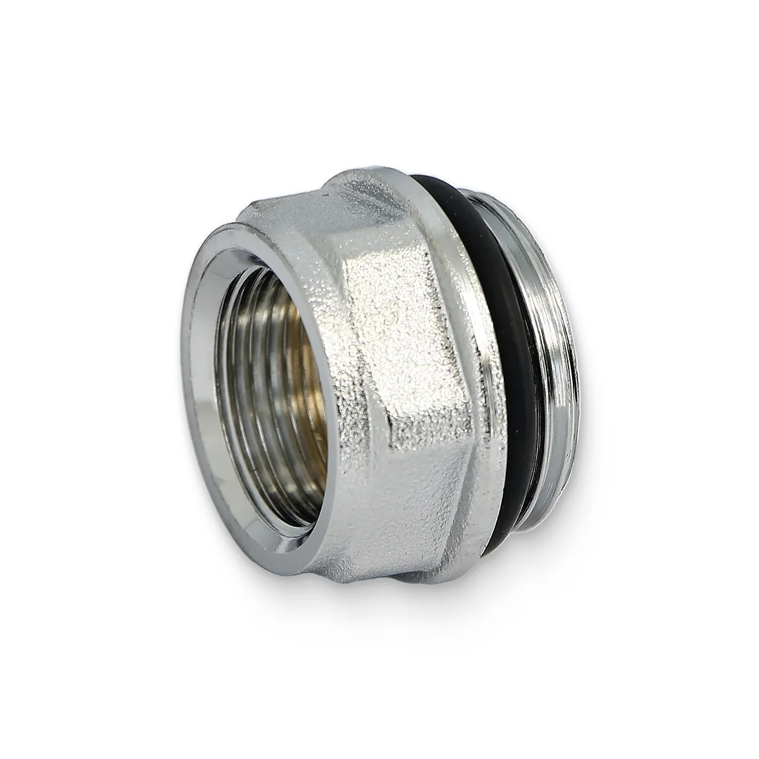 Хромированный концевой переходник FAR 1" НР х 3/4" ВР FK 4200 134 с уплотнением