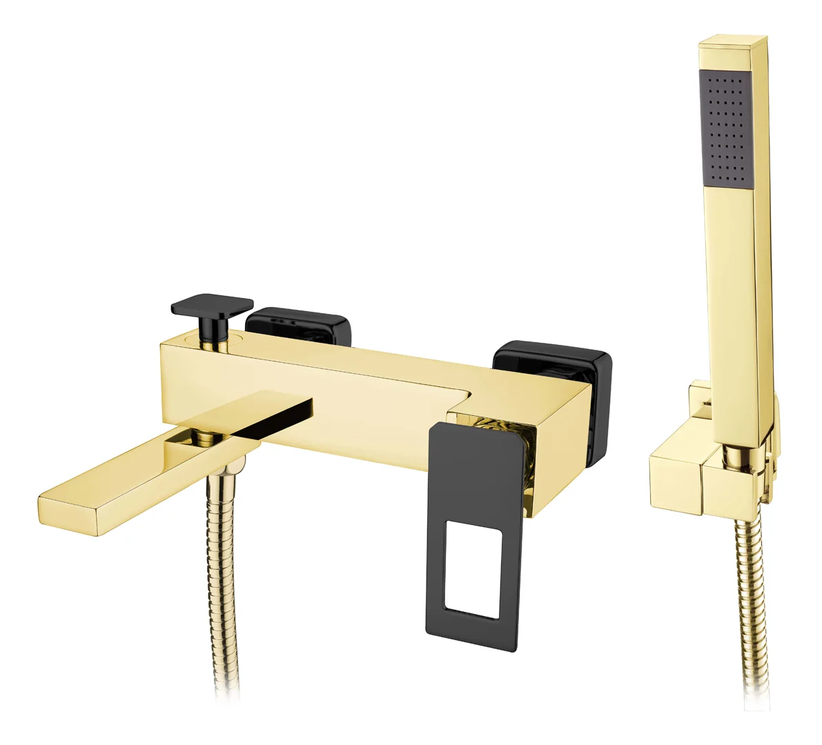 Boheme Смеситель для ванны Q GoldBlack_Комплект