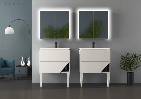 Раковина из искусственного мрамора 50212 Bianco opaco, 71x46x1,6 CEZARES