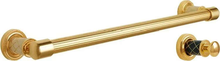 Boheme Держатель для полотенца MURANO GOLD (черное)_Комплект