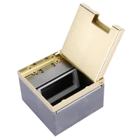 Donel Лючок в пол 4 мод. (2 мод. 45х45 мм.) верт. установка, латунь, в уровень с напольным покрытием