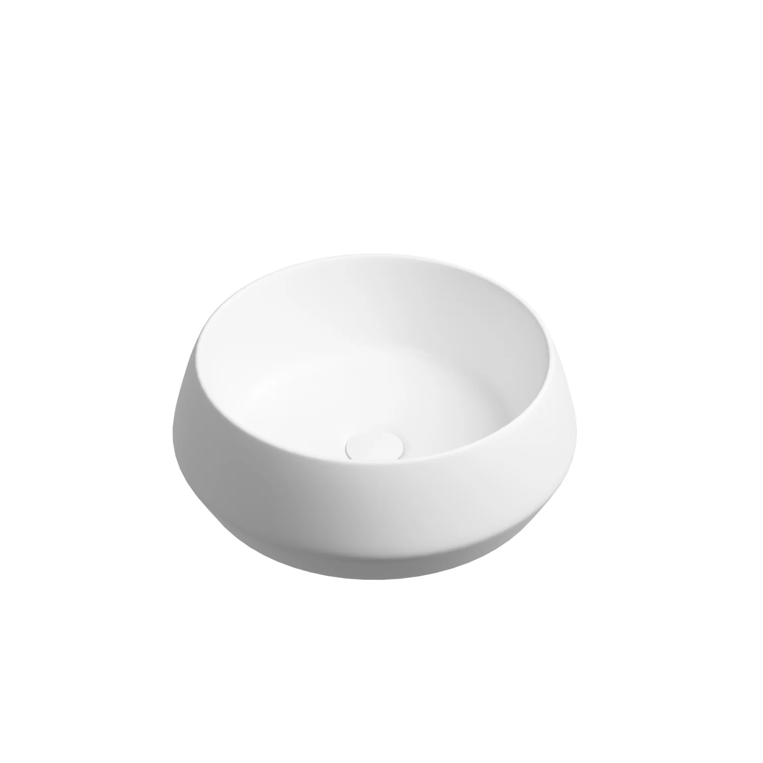 Раковина CERAMICANOVA Maya накладная круглая 400x400x140 белый матовый CN12004MW