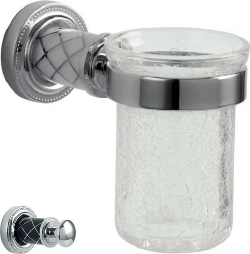 Boheme Стакан для зубных щеток MURANO CHROME (черное)_Комплект