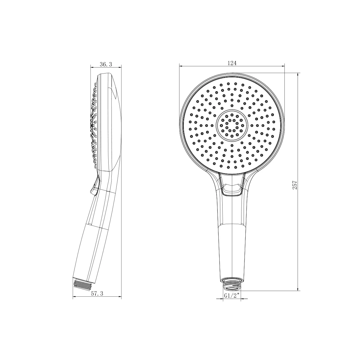 Лейка душевая Lemark, 3-функциональная LM8117C